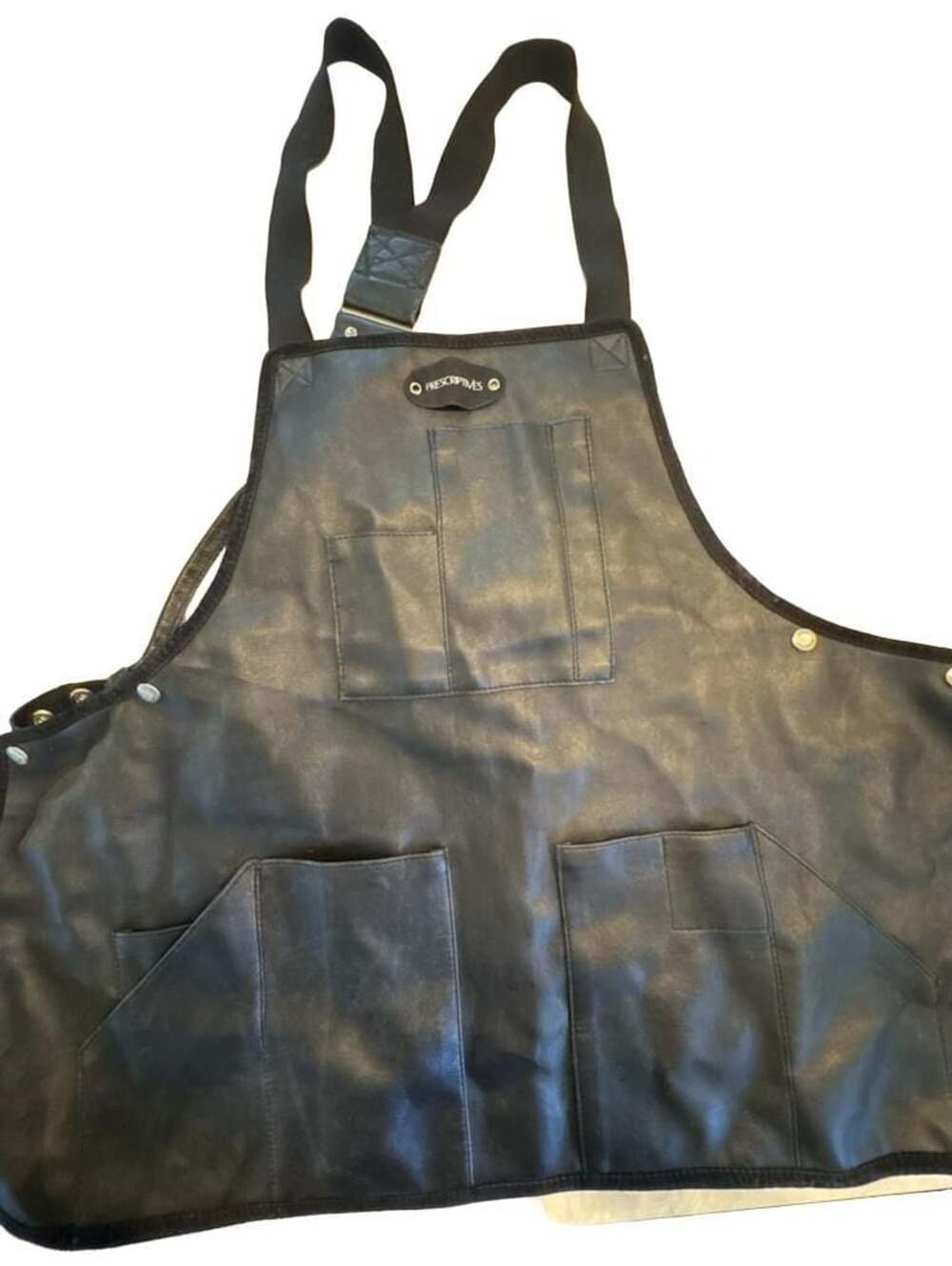 Amy Chan Prescriptives Black Leather Multipurpose Apron with Pockets